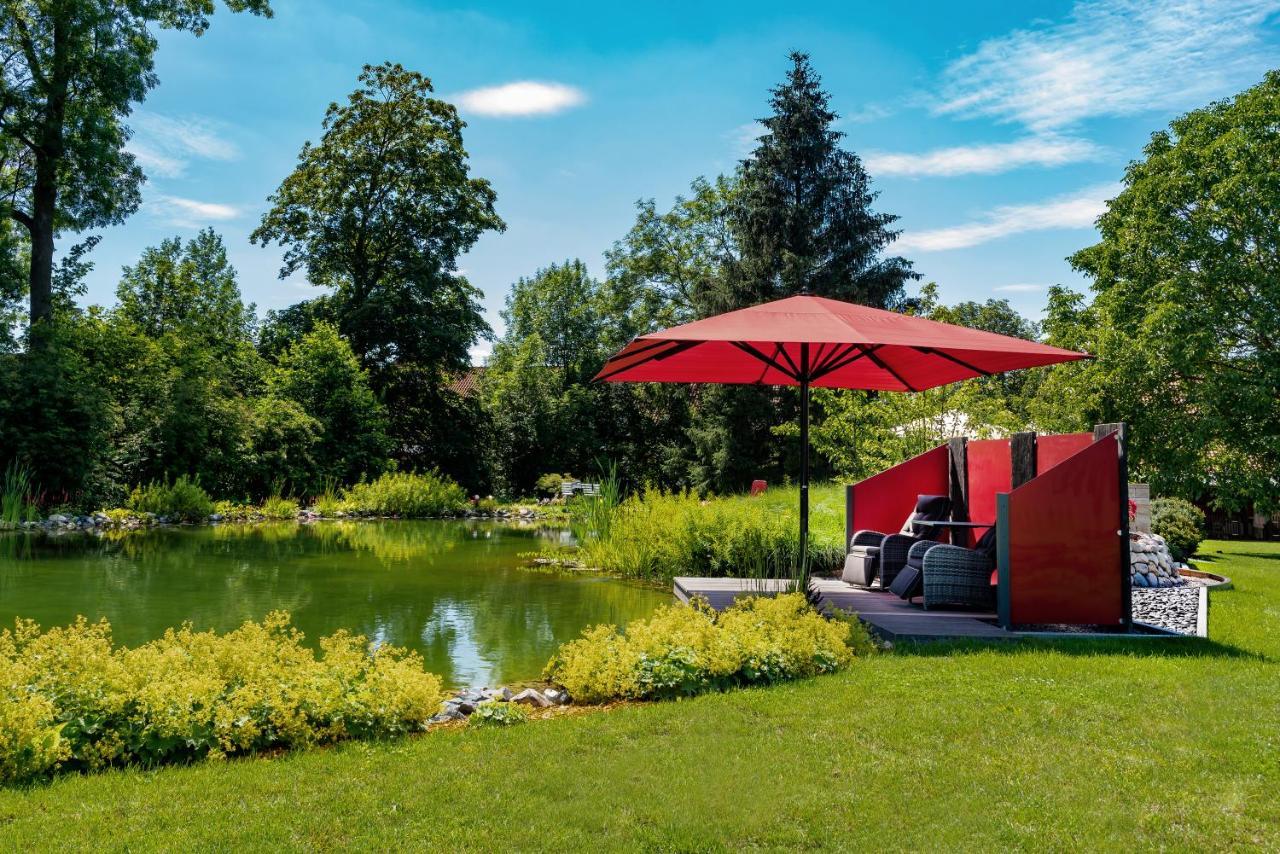 Romantic Wooden Lodge,Sauna,Schwimmteich,Alleinstehend,Absolut Ruhig Hessisch Oldendorf Extérieur photo